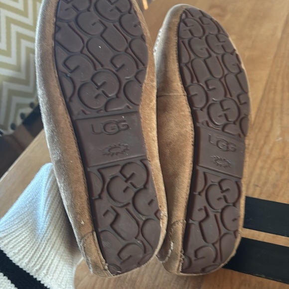 Gently used Ugg Ansley 8 chestnut suede slippers house shoes - Picture 4 of 7